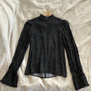 Reformation Black Tali Top Size XS